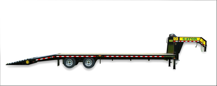 Gooseneck Flat Bed Equipment Trailer | 20 Foot + 5 Foot Flat Bed Gooseneck Equipment Trailer For Sale   Putnam County, Tennessee